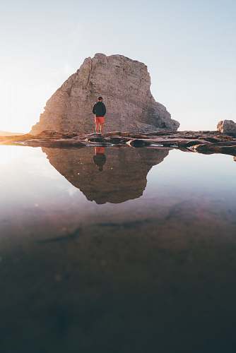 davenport man standing on rock united states